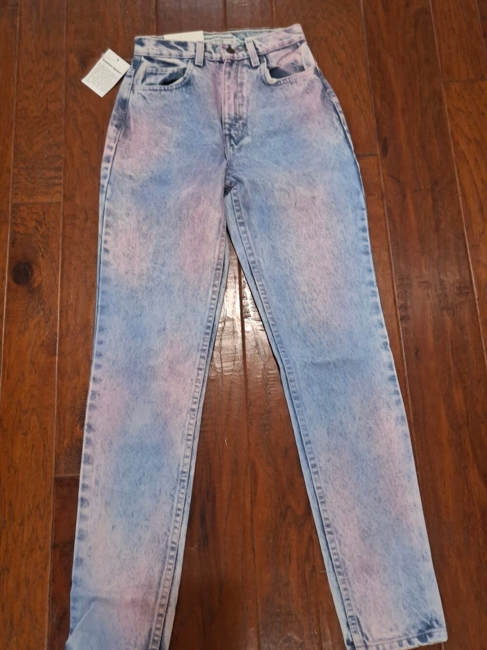 American Apparel The High Waisted Jean Sz 24 NWT Rainbow Wash